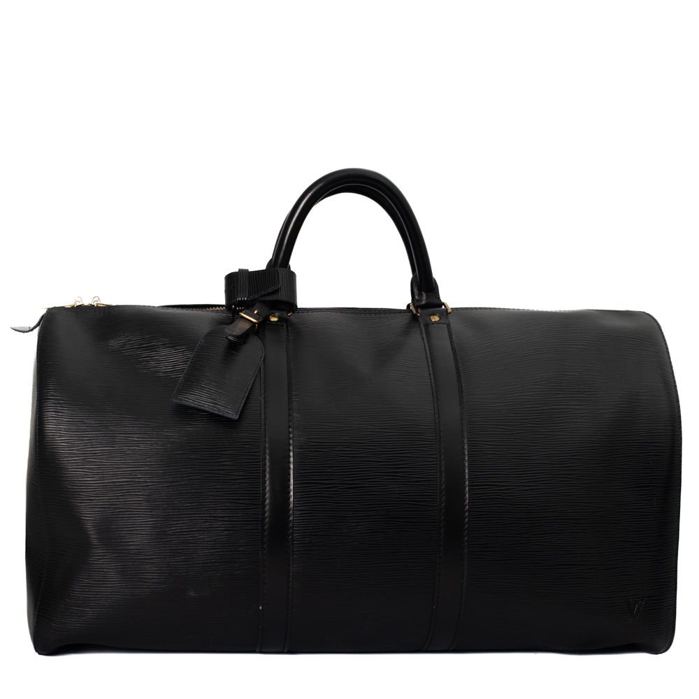 Keepall 55 Vintage en cuir épi noir