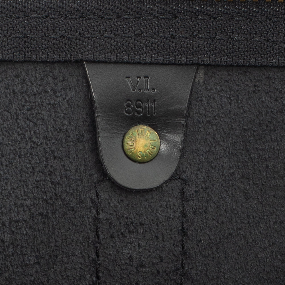 Keepall 55 Vintage en cuir épi noir