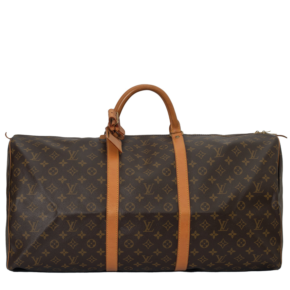 Keepall 60 Vintage en toile monogramme marron