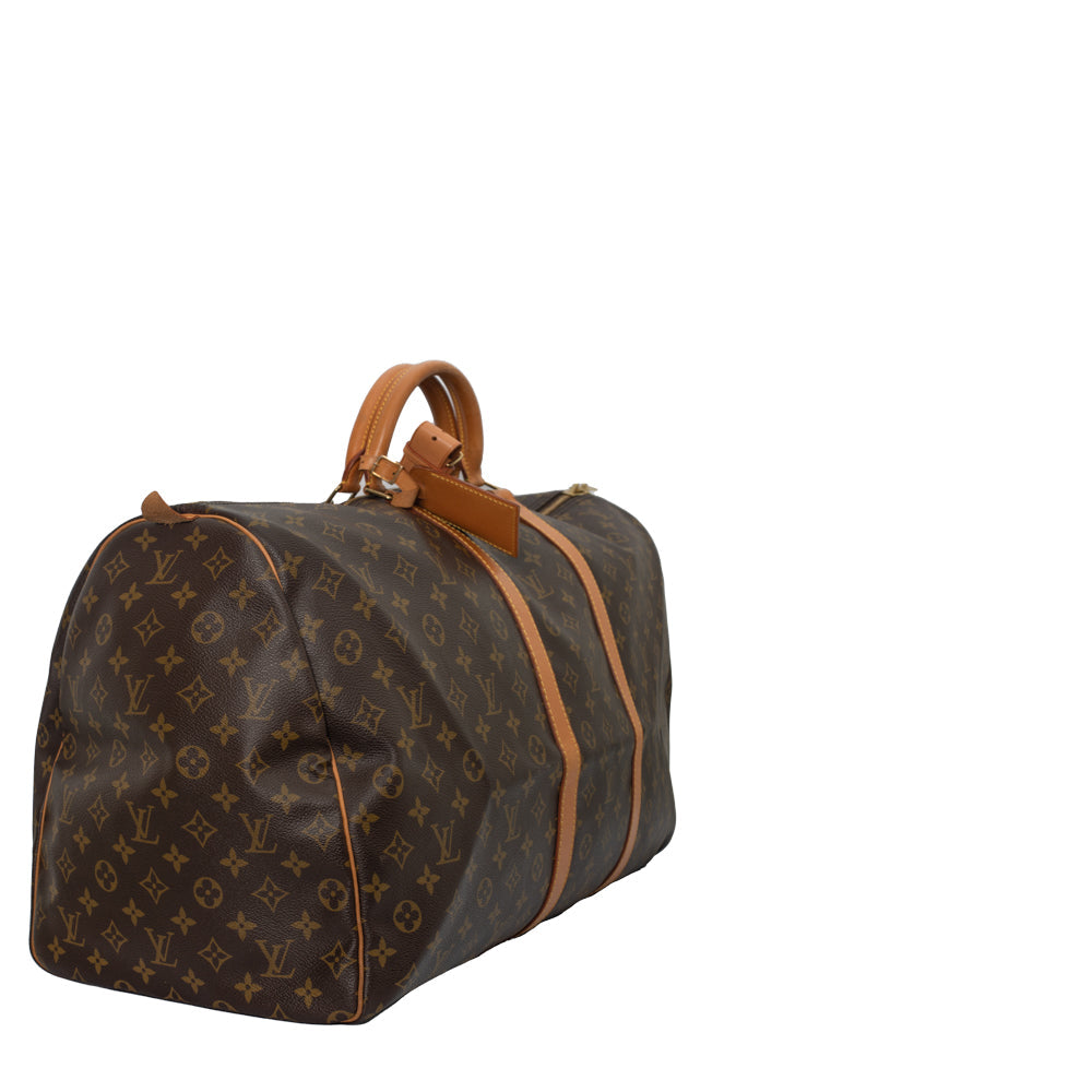 Keepall 60 Vintage en toile monogramme marron