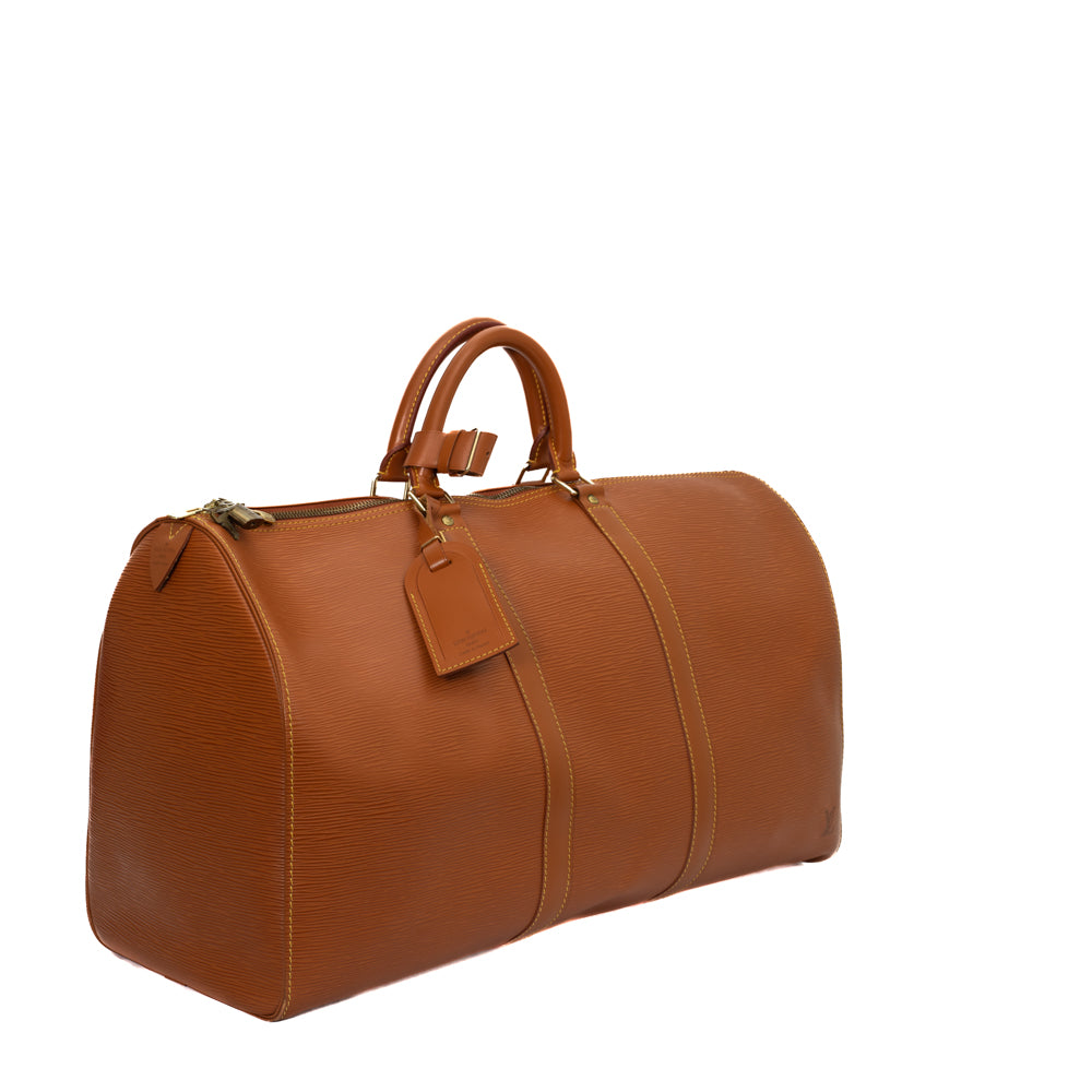 Keepall 50 Vintage en cuir épi marron