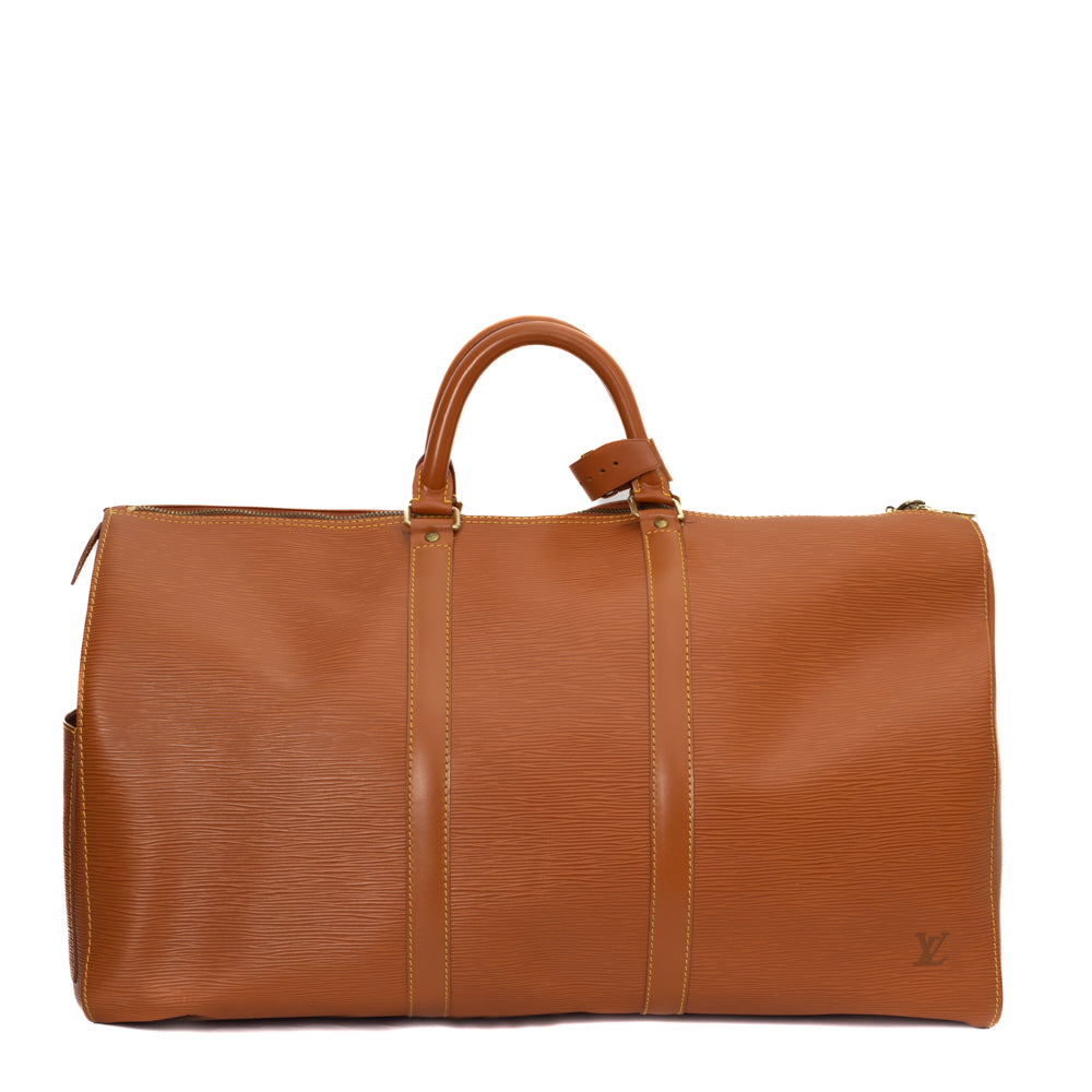 Keepall 50 Vintage en cuir épi marron