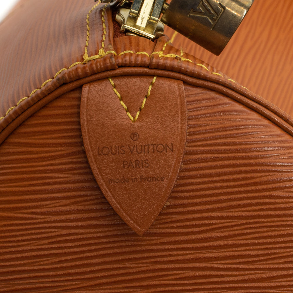 Keepall 50 Vintage en cuir épi marron