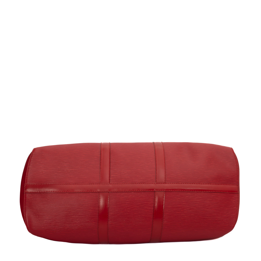 Keepall 50 Vintage en cuir épi rouge