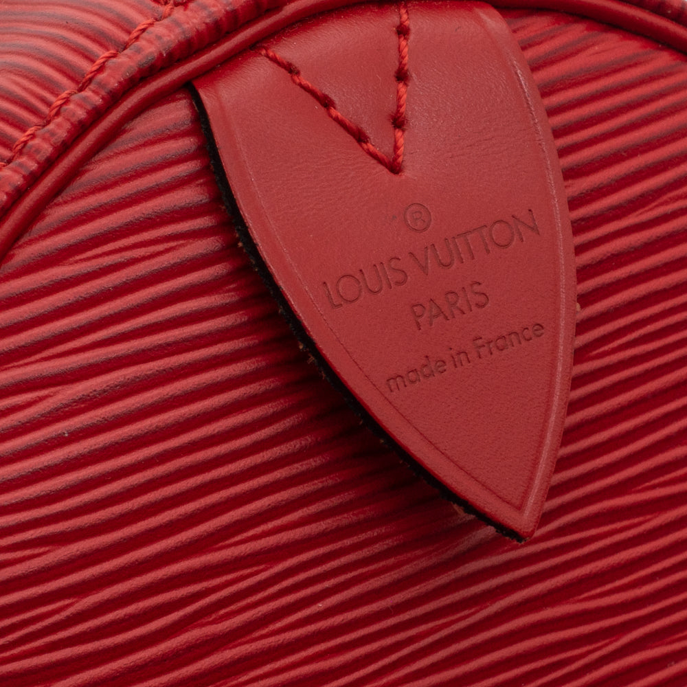 Keepall 50 Vintage en cuir épi rouge