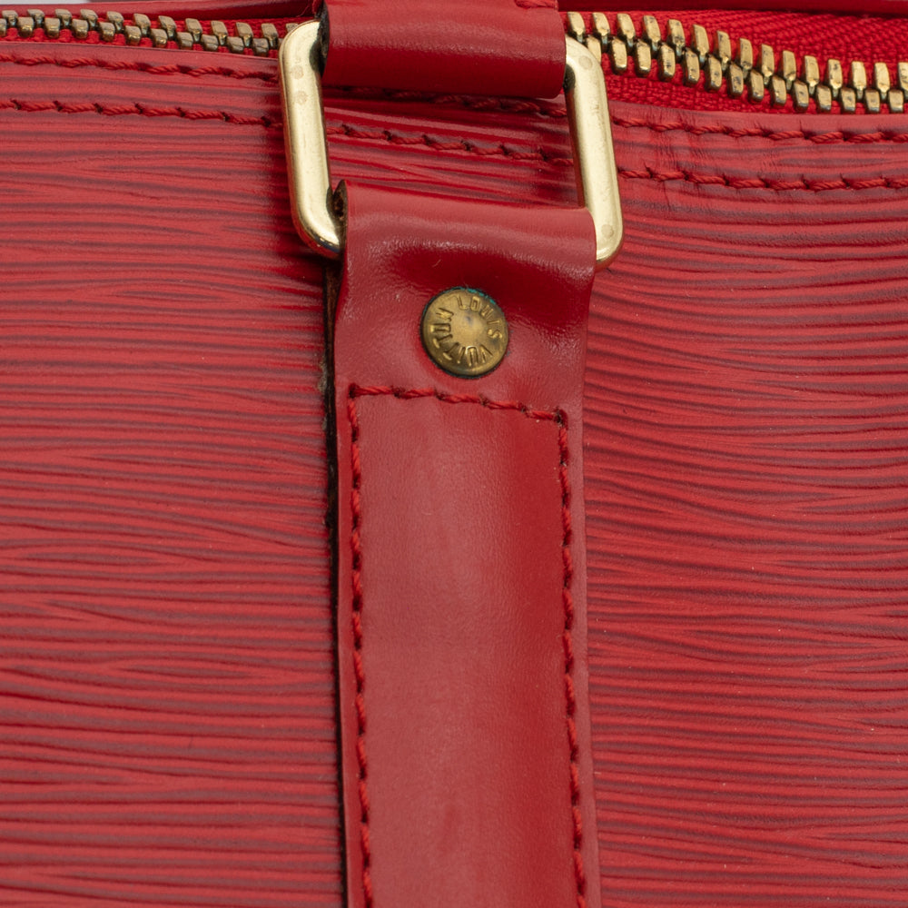 Keepall 50 Vintage en cuir épi rouge