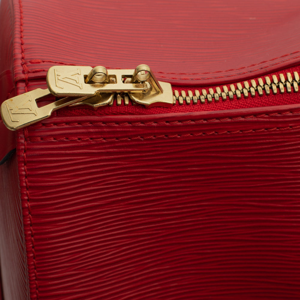 Keepall 50 Vintage en cuir épi rouge