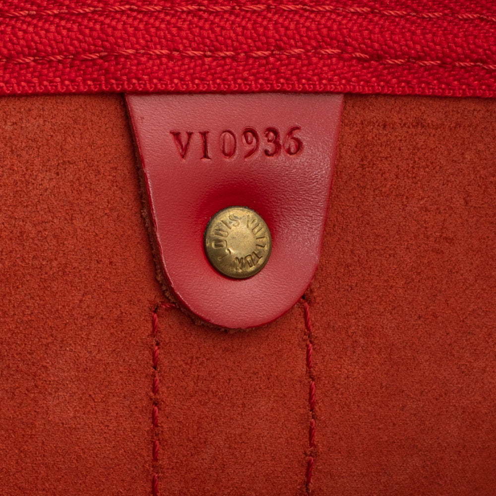 Keepall 50 Vintage en cuir épi rouge
