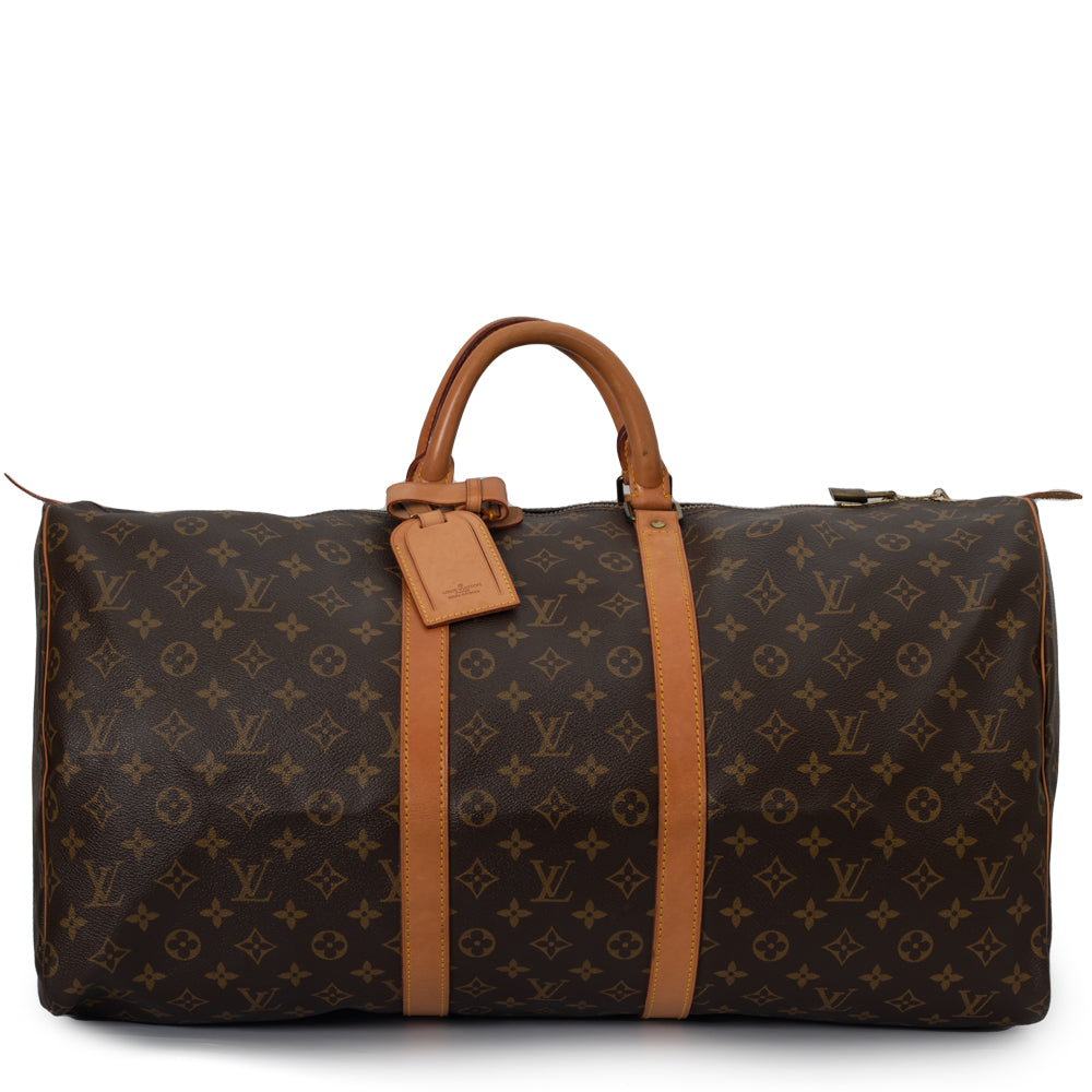Keepall 55 Vintage en toile monogramme marron