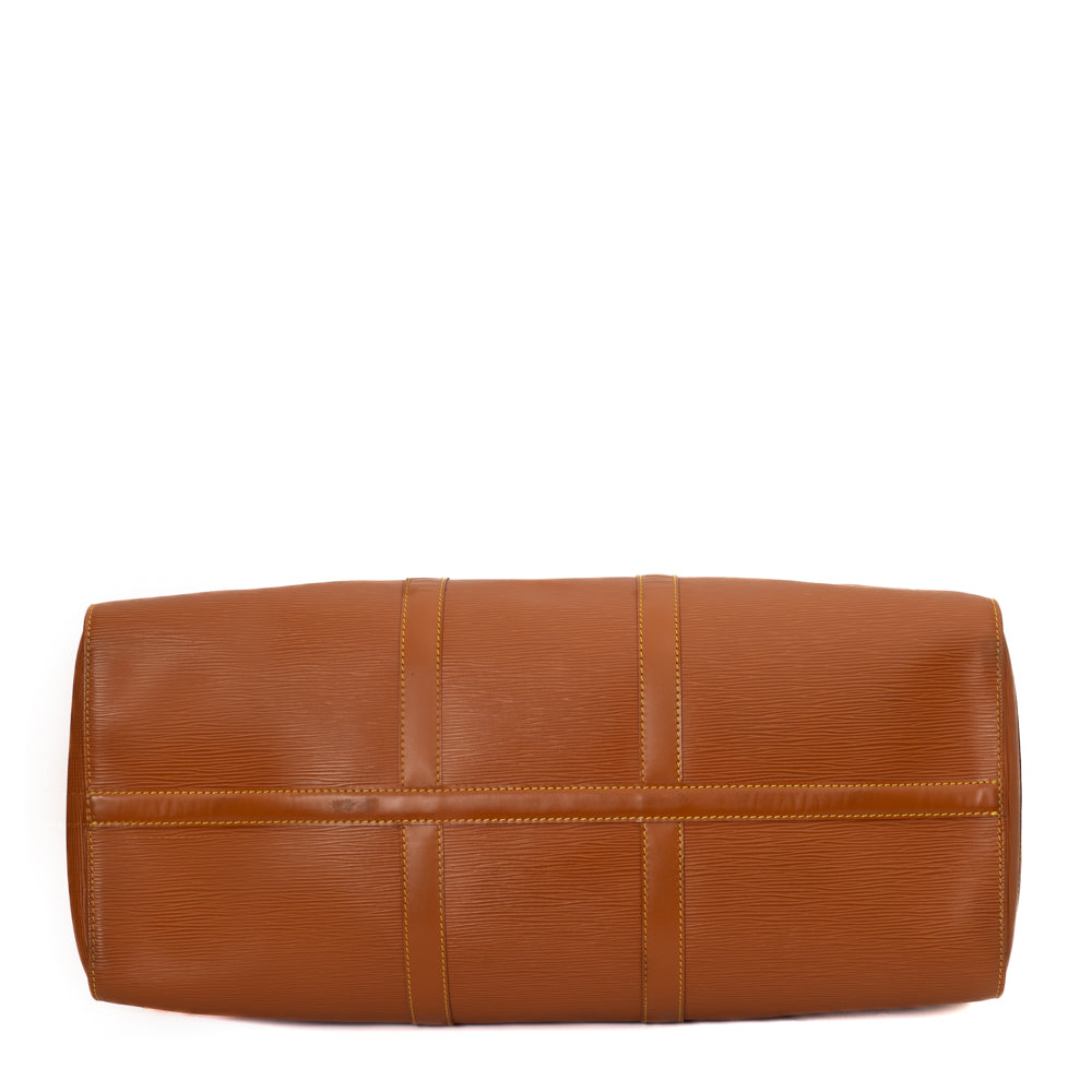 Keepall 50 Vintage en cuir épi marron