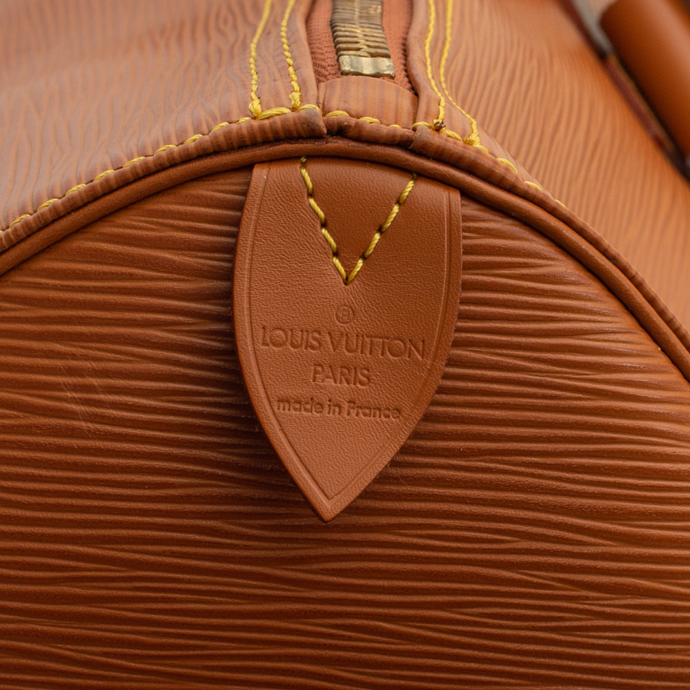 Keepall 50 Vintage en cuir épi marron