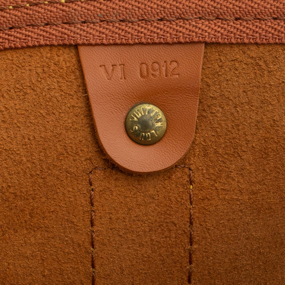 Keepall 50 Vintage en cuir épi marron