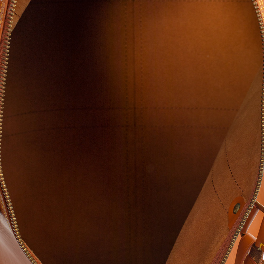 Keepall 50 Vintage en cuir épi marron
