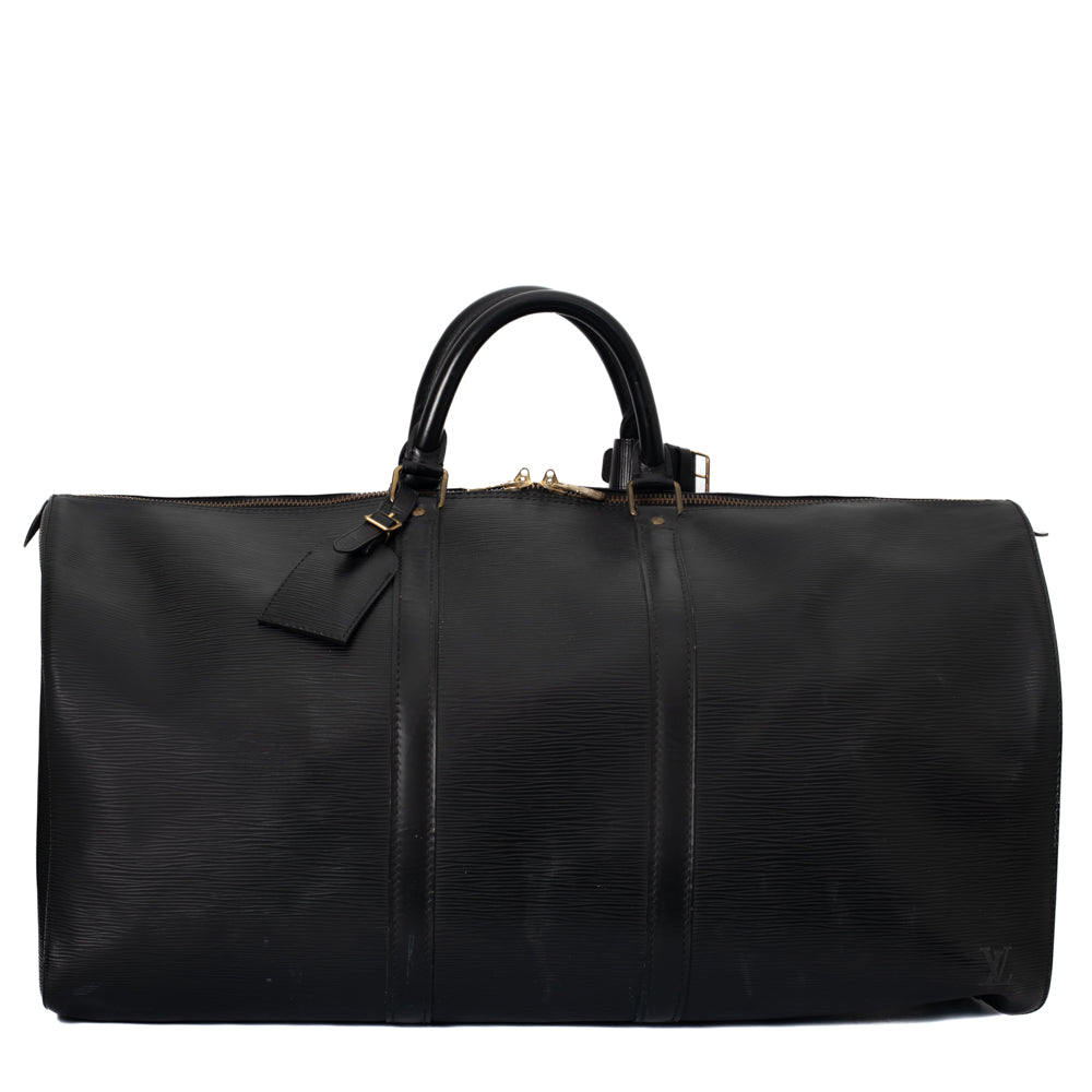 Keepall 55 Vintage en cuir épi noir