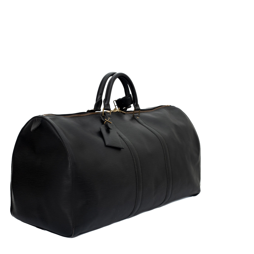 Keepall 55 Vintage en cuir épi noir