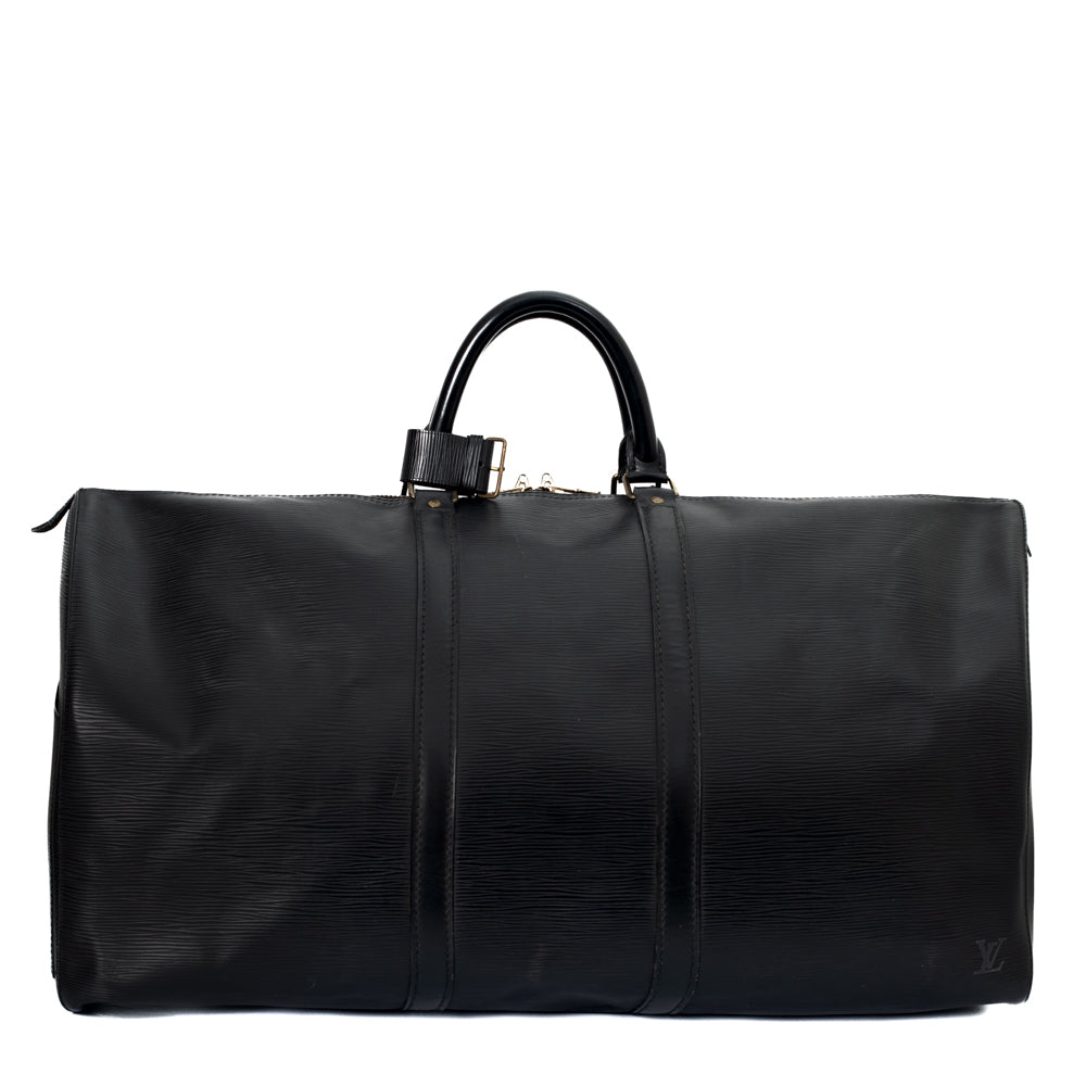 Keepall 55 Vintage en cuir épi noir