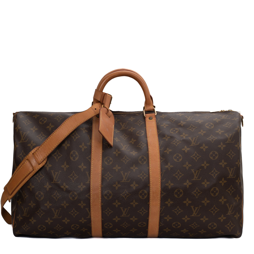 Keepall 55 Vintage en toile monogramme marron