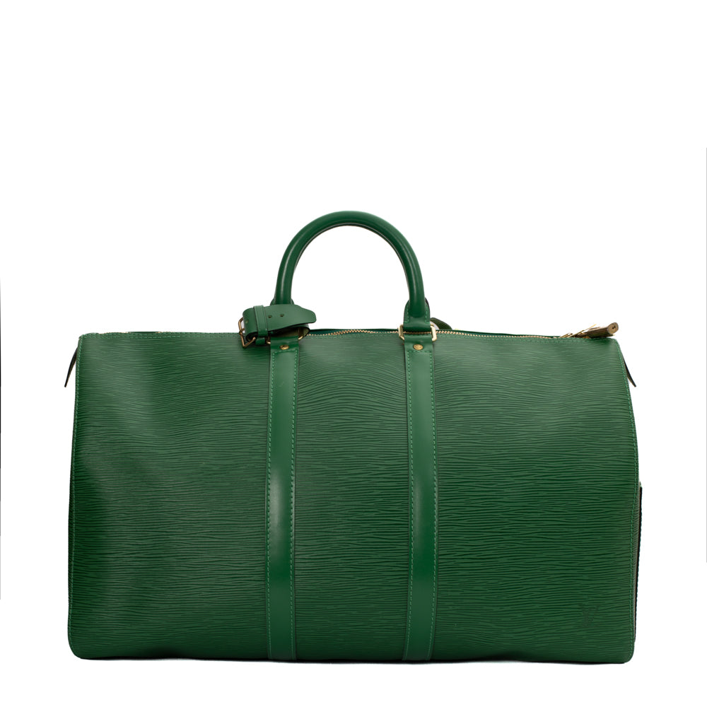 Keepall 45 Vintage en cuir épi vert