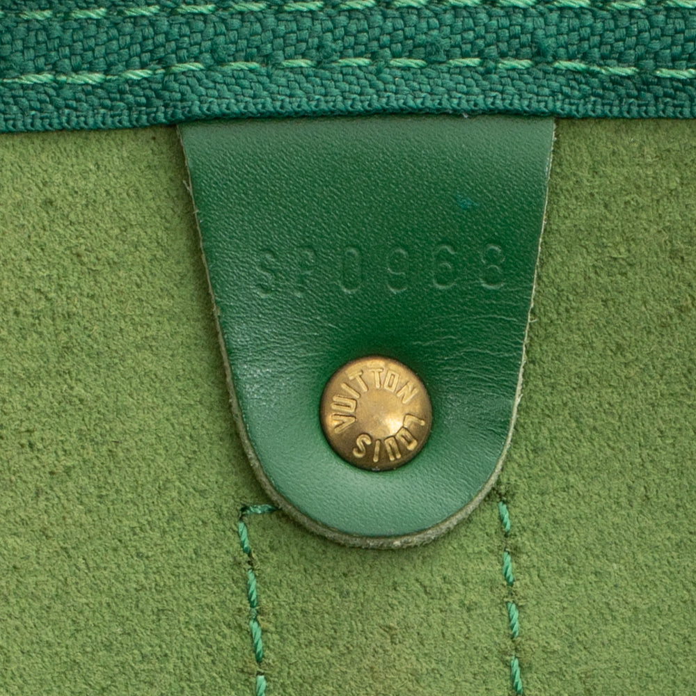 Keepall 45 Vintage en cuir épi vert