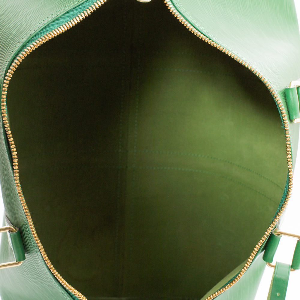 Keepall 45 Vintage en cuir épi vert