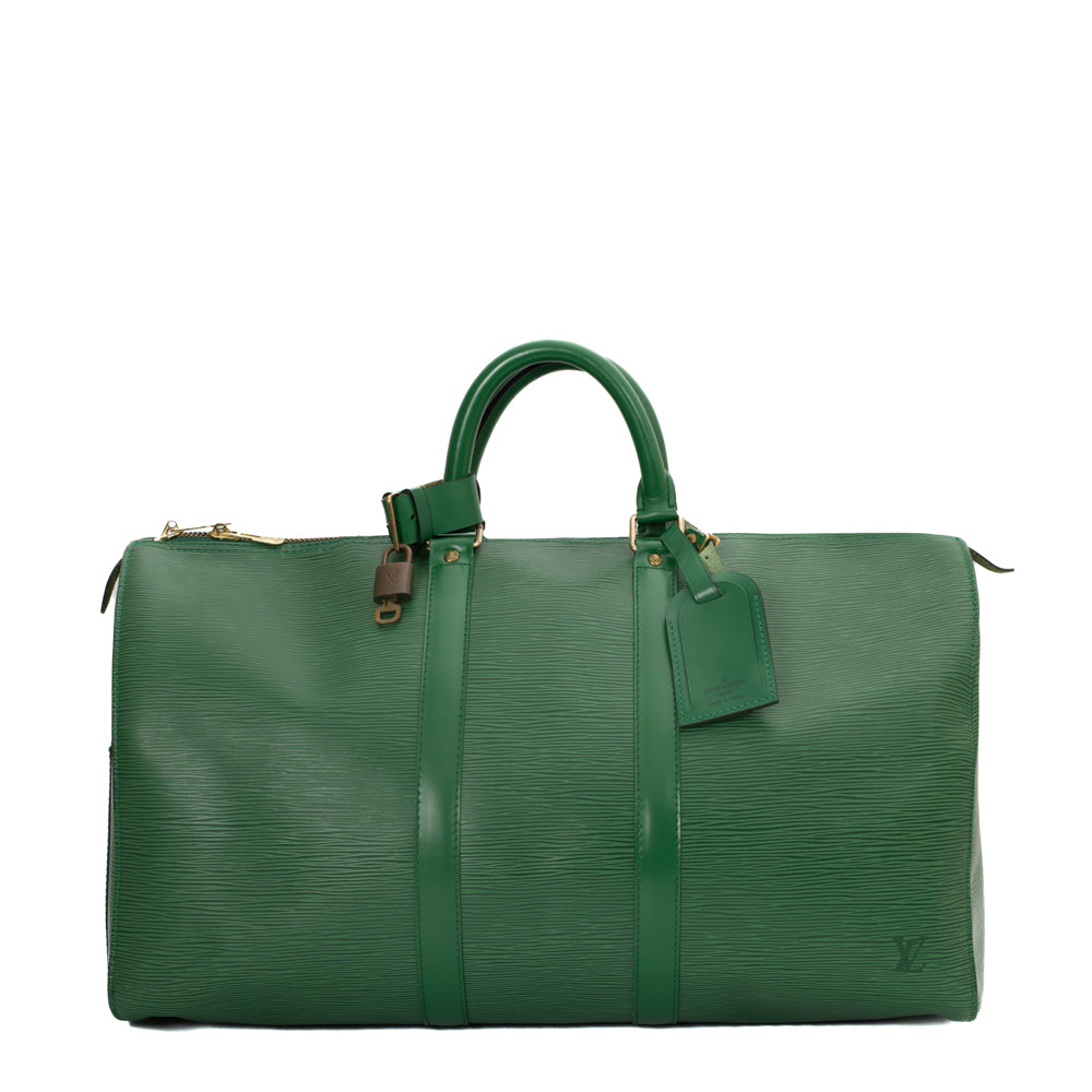 Keepall 45 Vintage en cuir épi vert