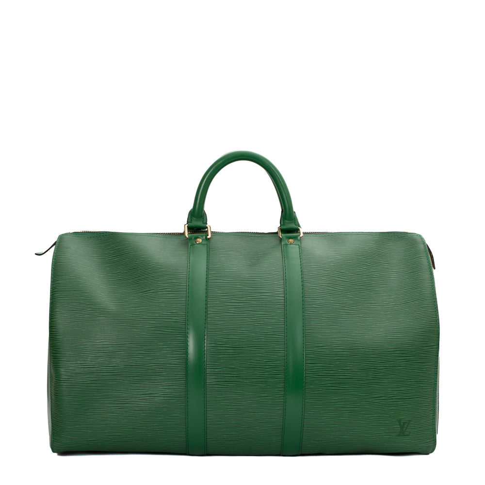 Keepall 45 Vintage en cuir épi vert