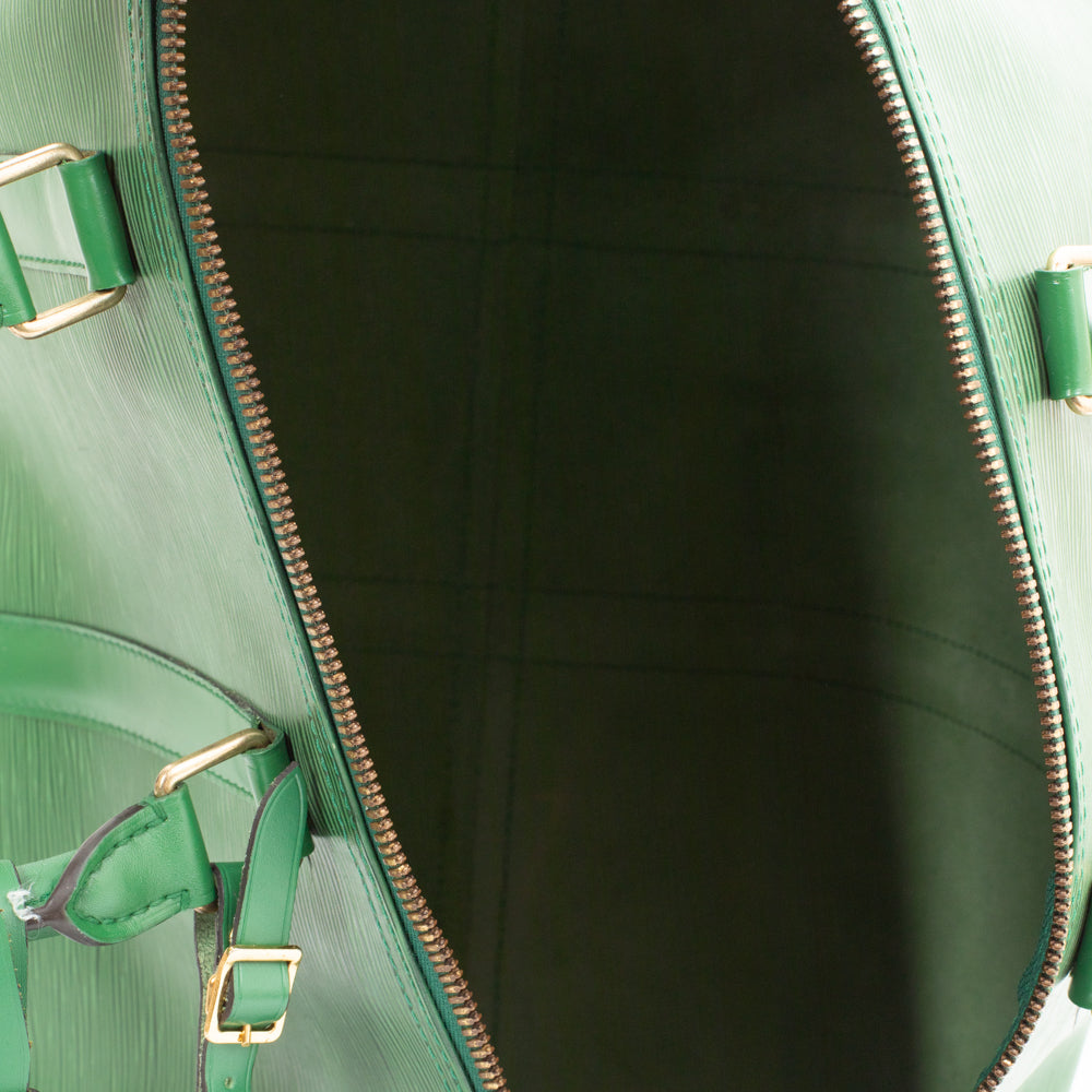 Keepall 45 Vintage en cuir épi vert