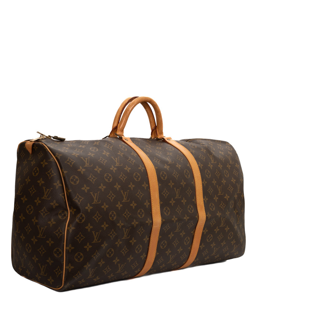 Keepall 60 Vintage en toile monogramme marron