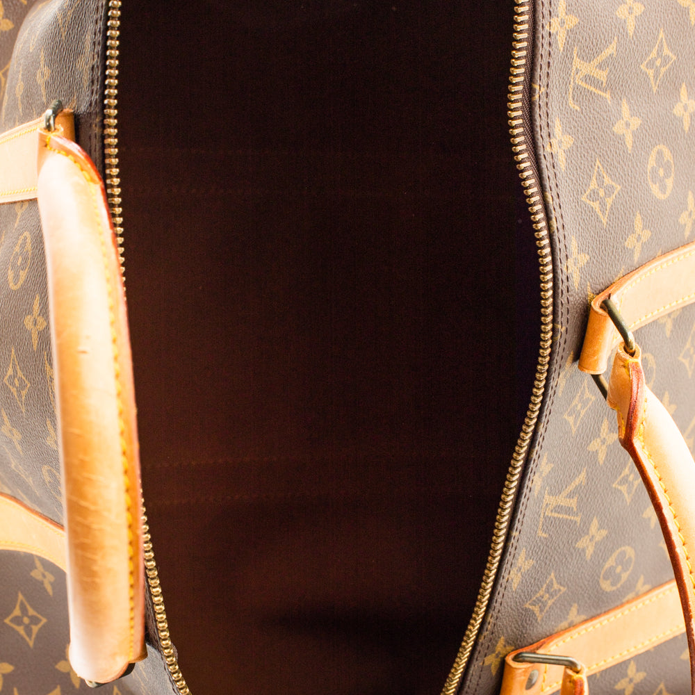 Keepall 60 Vintage en toile monogramme marron