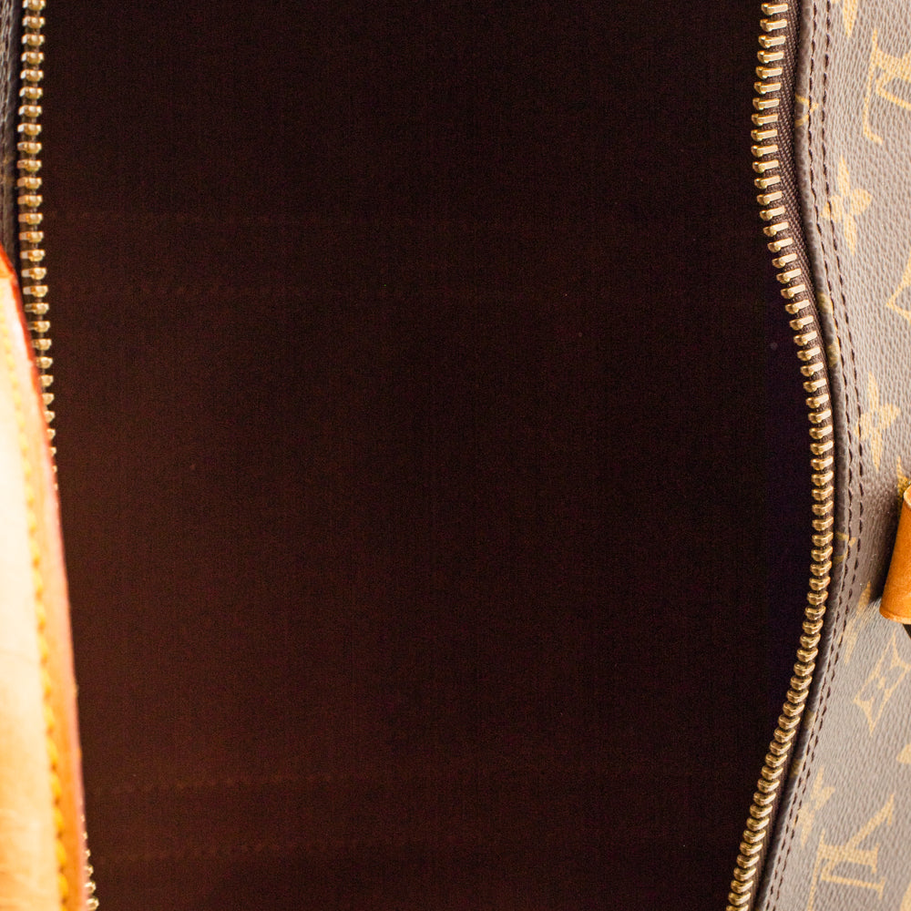 Keepall 50 Vintage en toile monogramme marron
