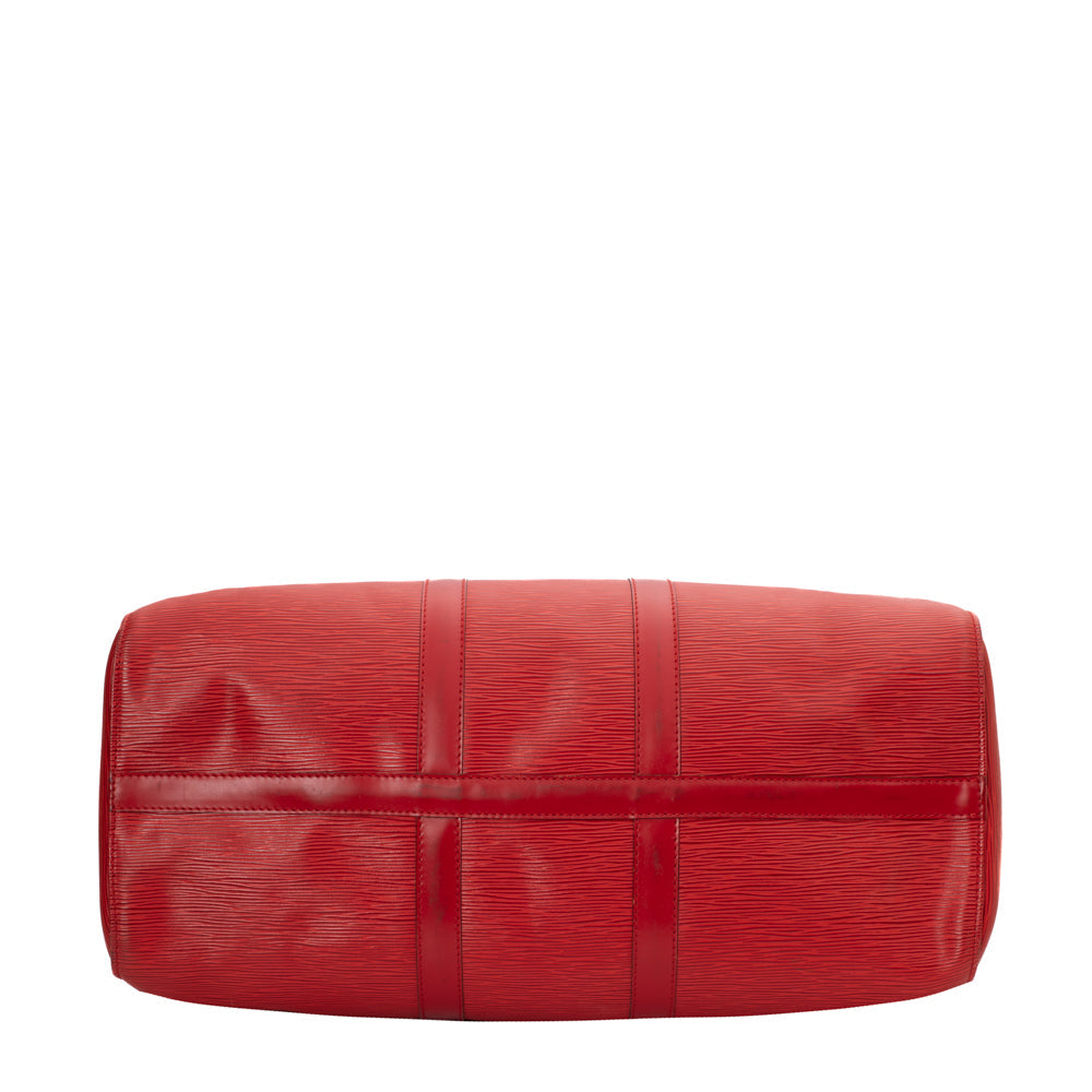 Keepall 45 Vintage en cuir épi rouge