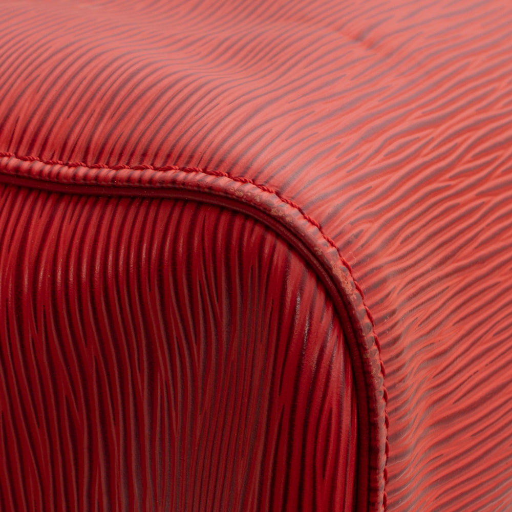 Keepall 45 Vintage en cuir épi rouge