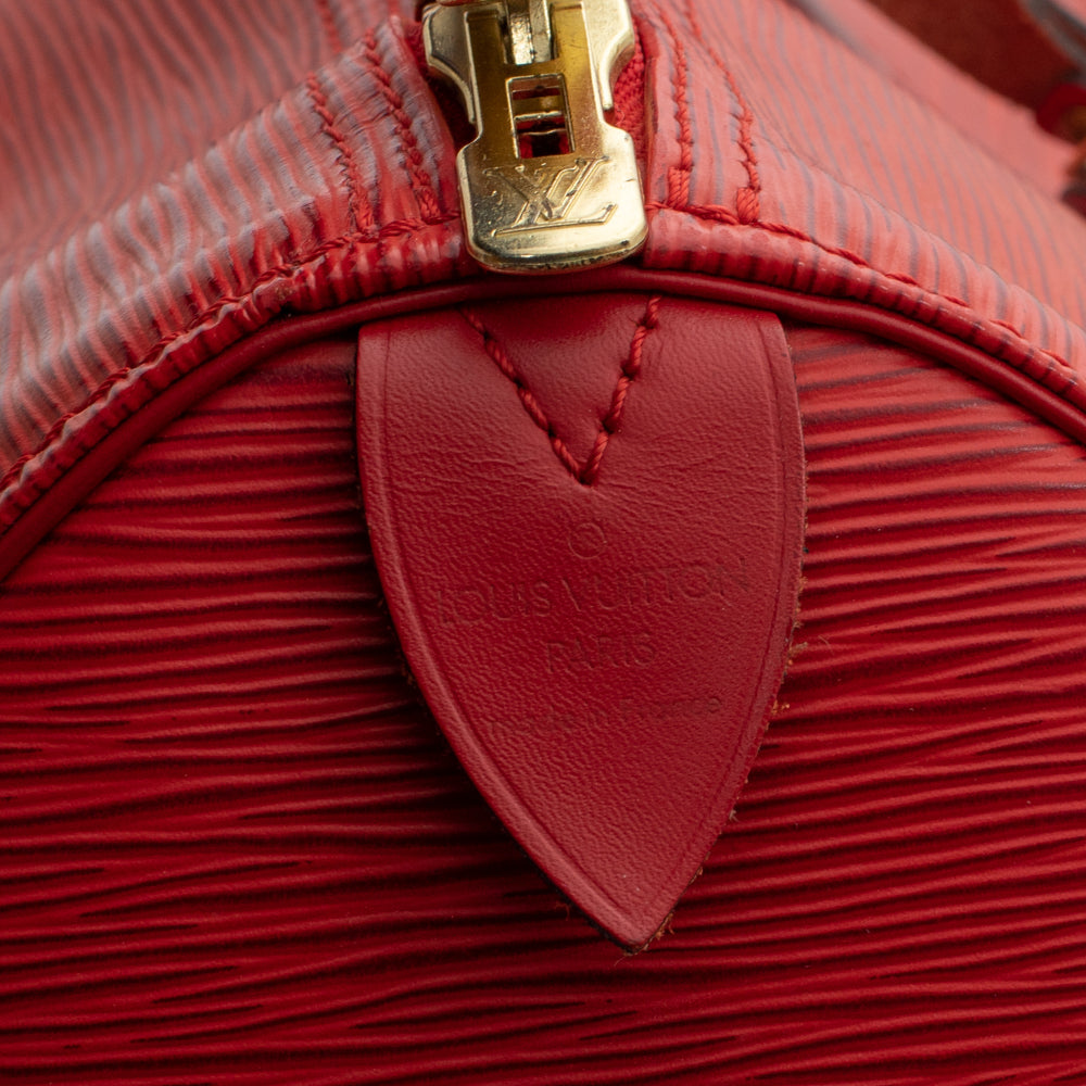 Keepall 45 Vintage en cuir épi rouge