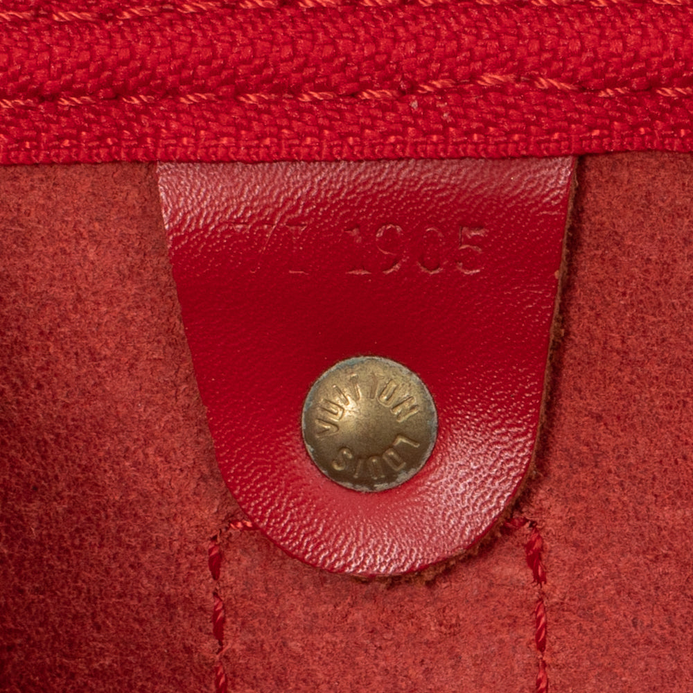 Keepall 45 Vintage en cuir épi rouge
