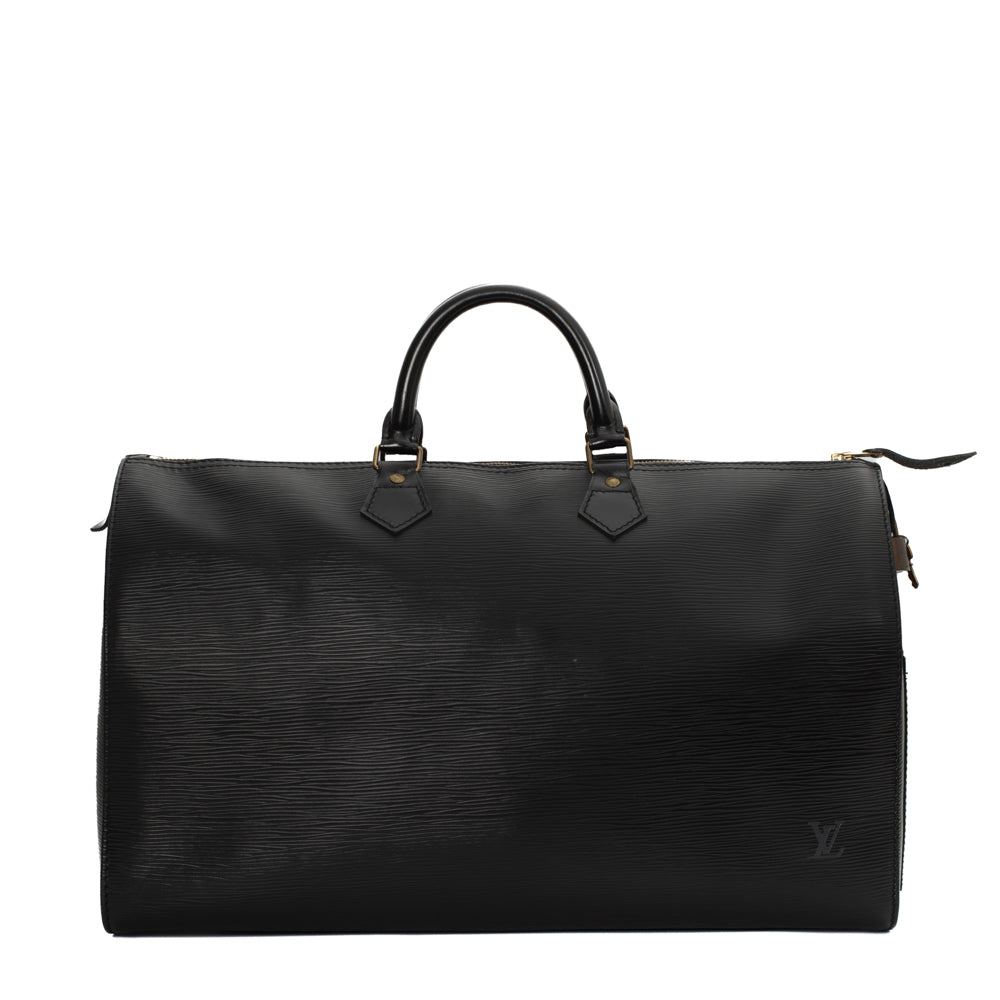 Keepall 45 Vintage en cuir noir