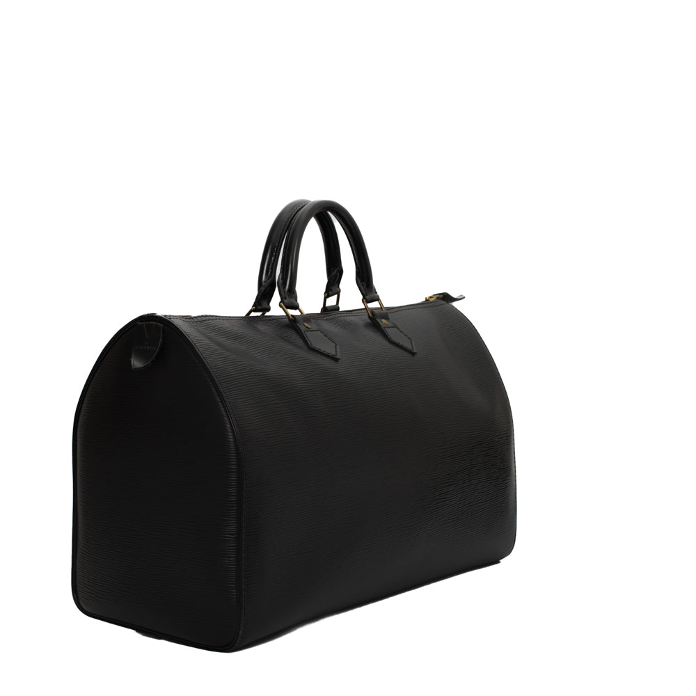 Keepall 45 Vintage en cuir noir