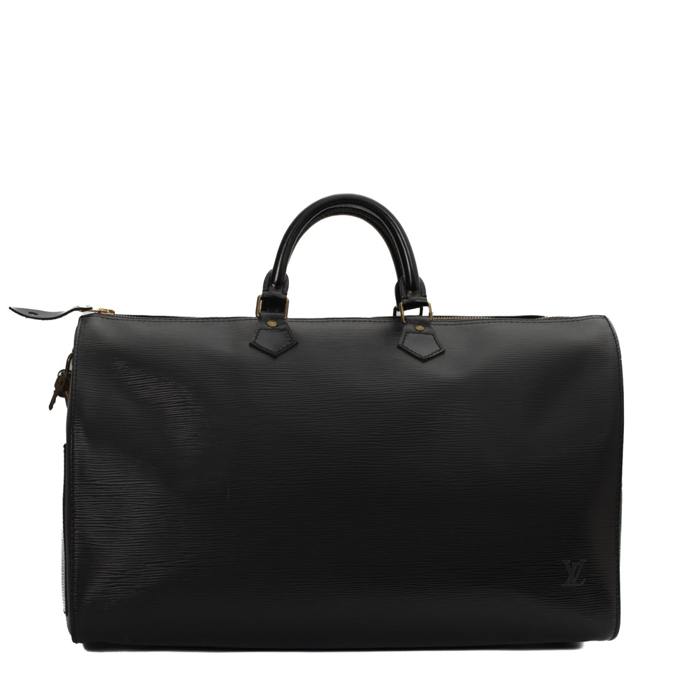 Keepall 45 Vintage en cuir noir