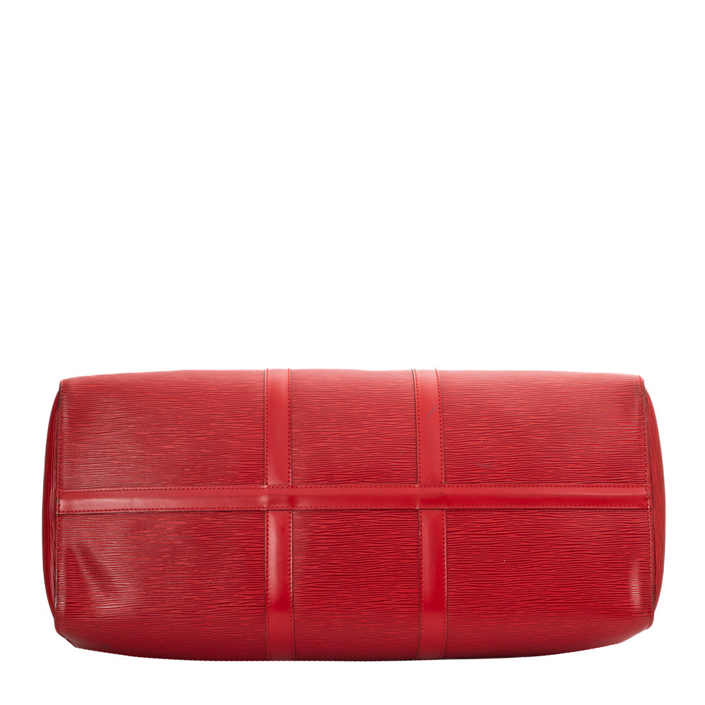 Keepall 50 Vintage en cuir épi rouge