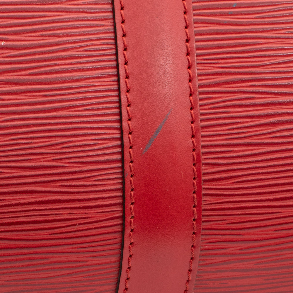 Keepall 50 Vintage en cuir épi rouge