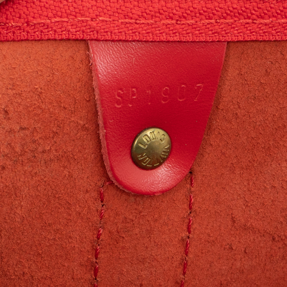Keepall 50 Vintage en cuir épi rouge