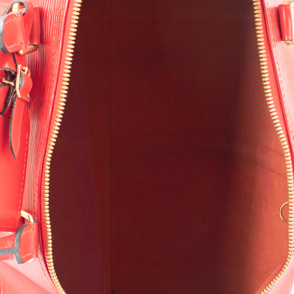 Keepall 50 Vintage en cuir épi rouge