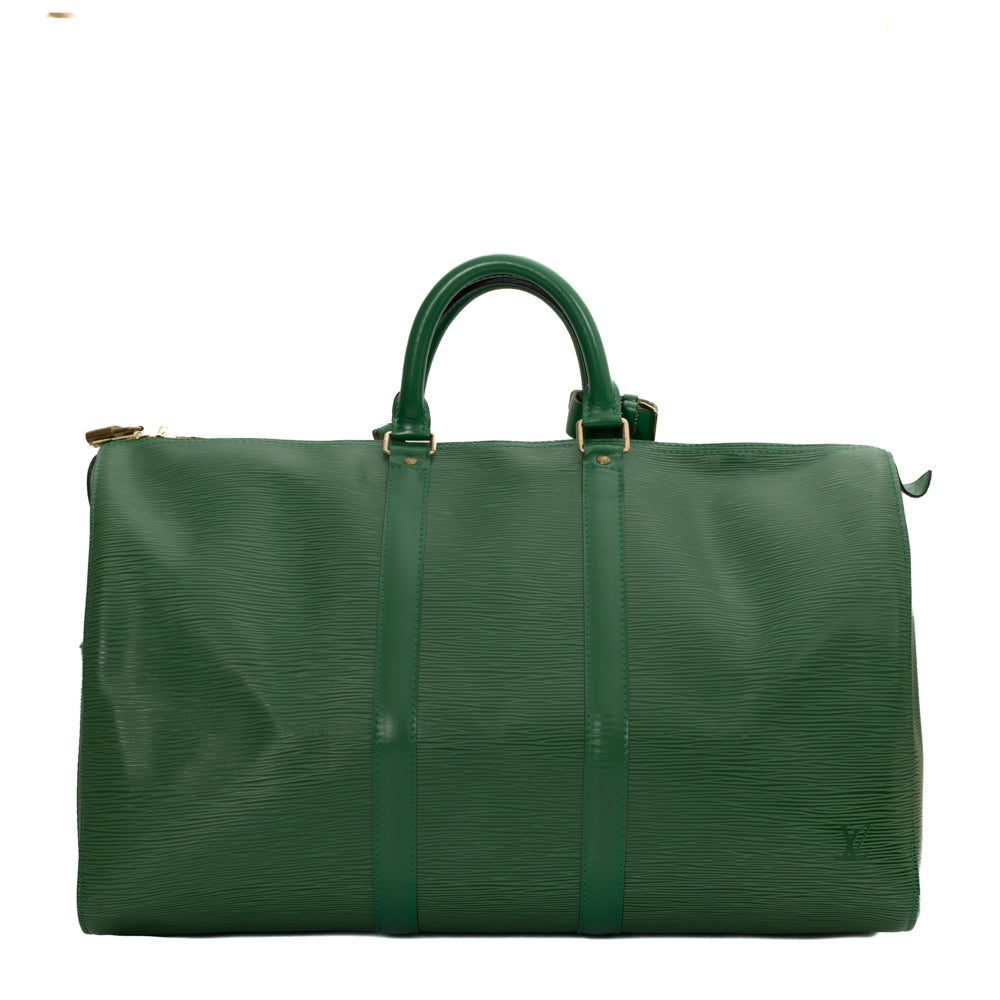 Keepall 50 Vintage en cuir épi vert