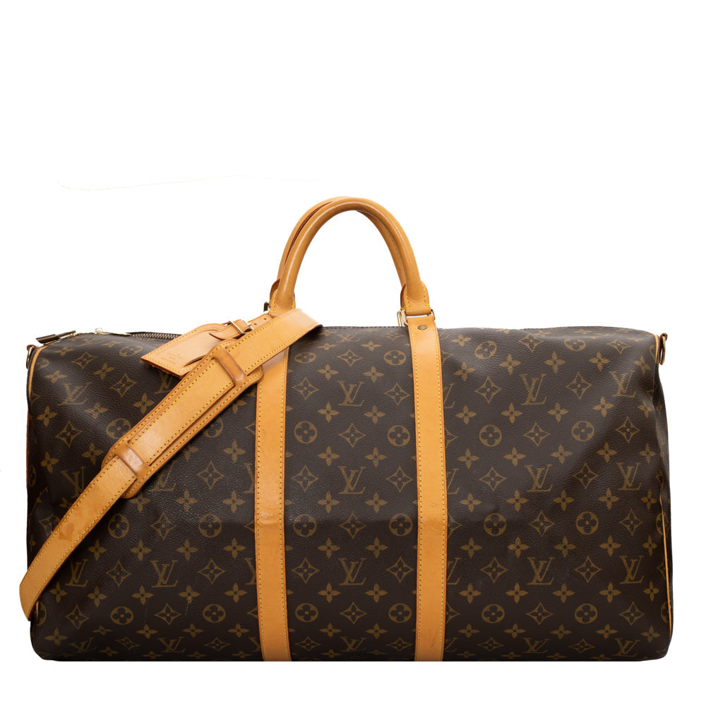 Keepall 55 Vintage en toile monogram marron