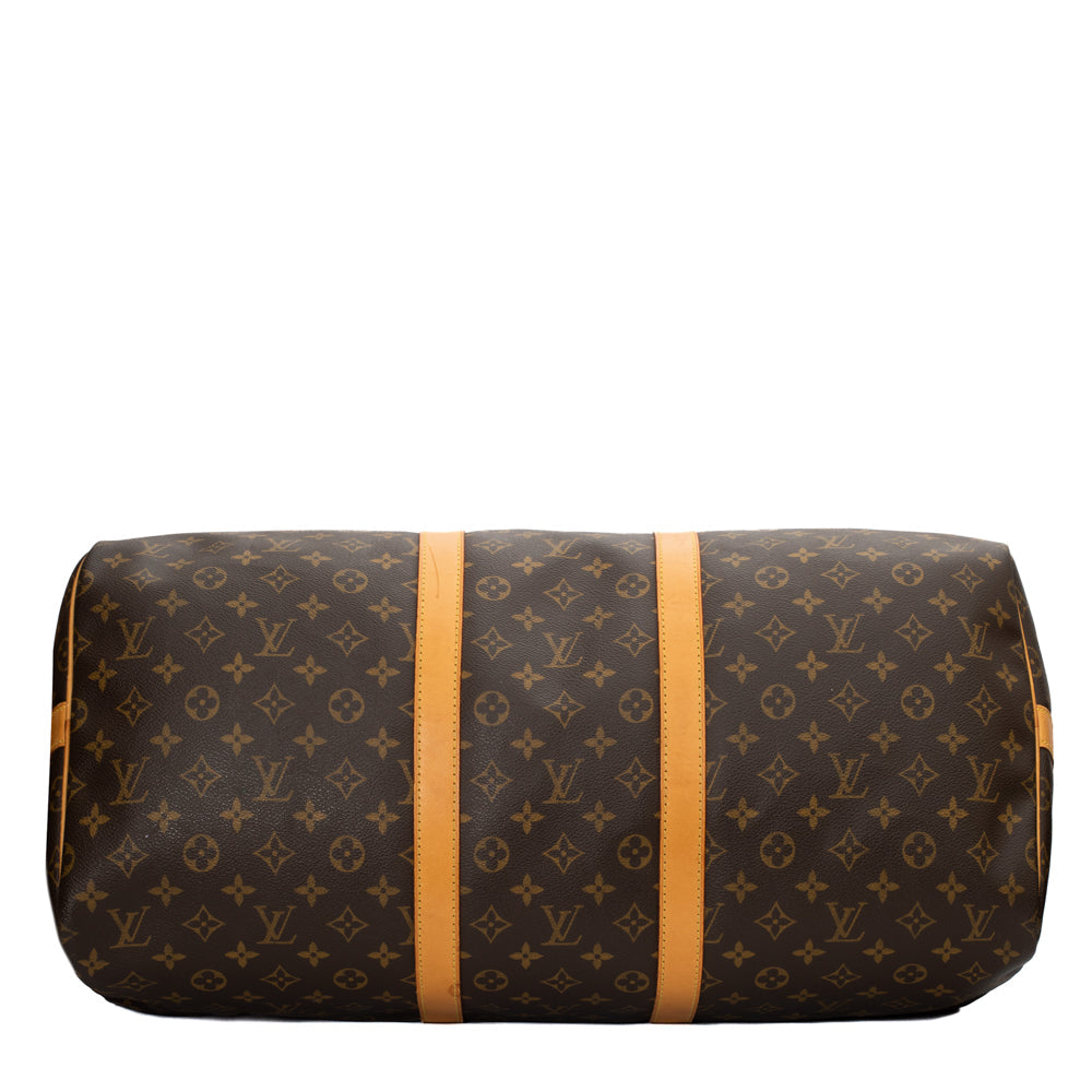Keepall 55 Vintage en toile monogram marron