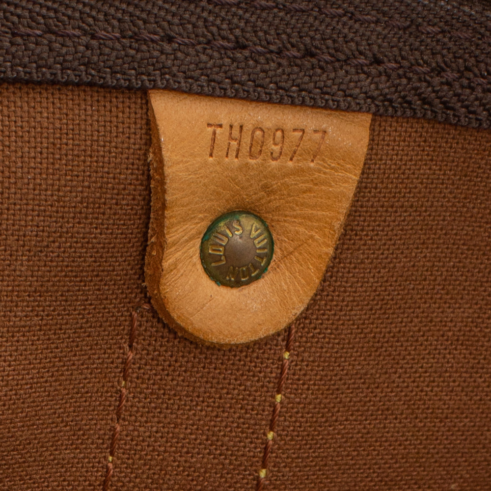 Keepall 55 Vintage en toile monogram marron