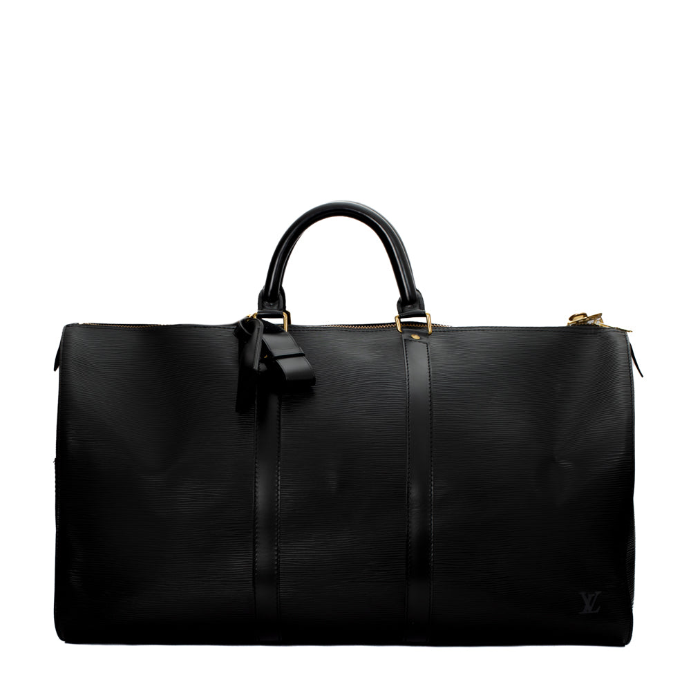 Keepall 50 Vintage en cuir épi noir