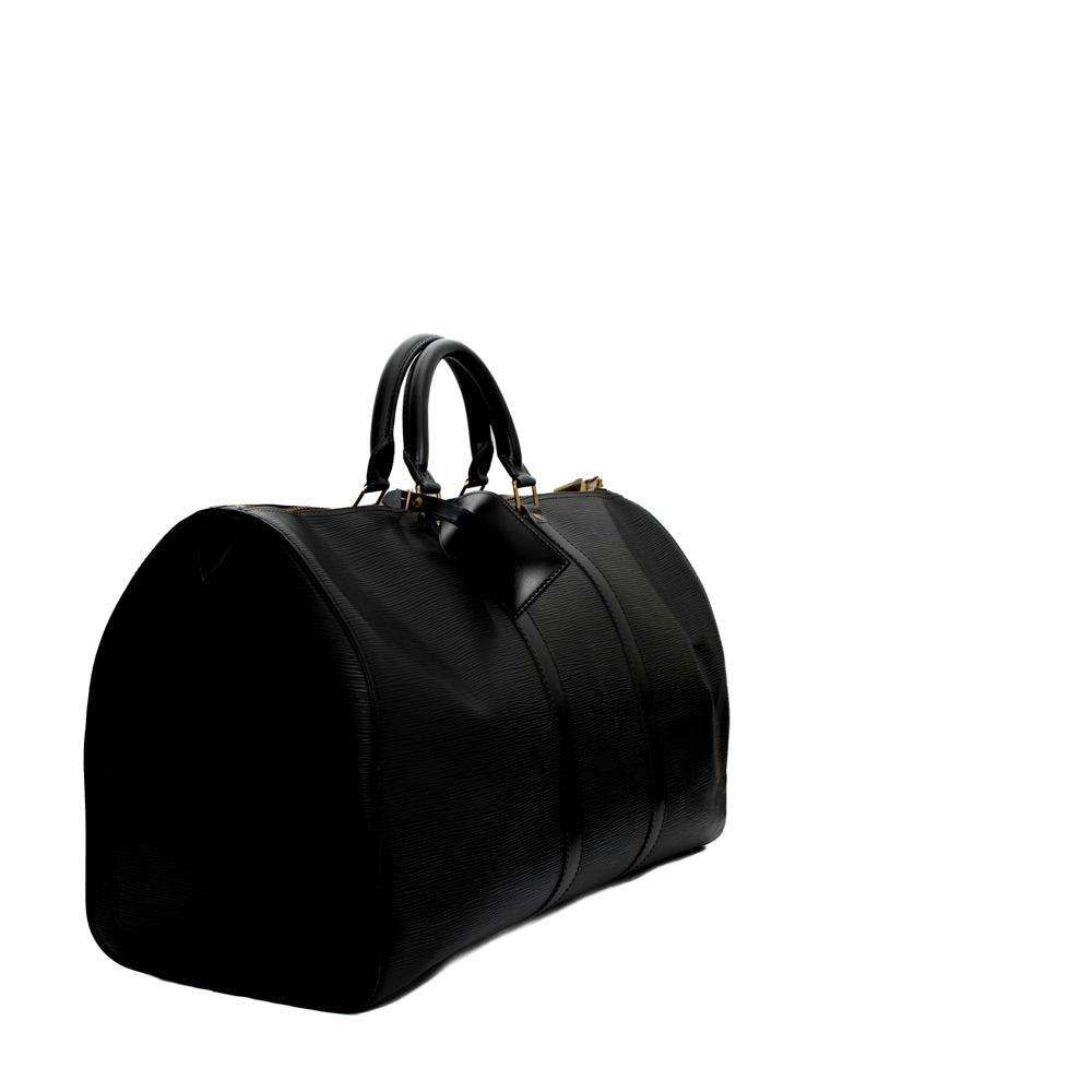 Keepall 50 Vintage en cuir épi noir