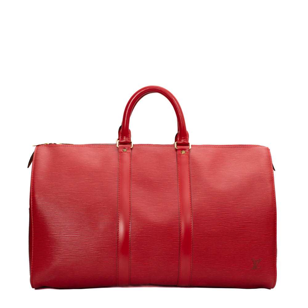 Keepall 45 Vintage en cuir épi rouge