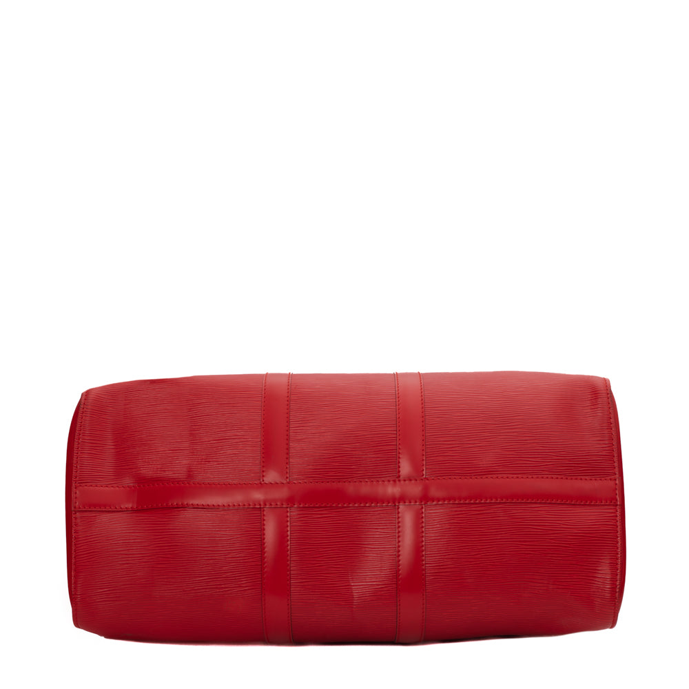 Keepall 45 Vintage en cuir épi rouge