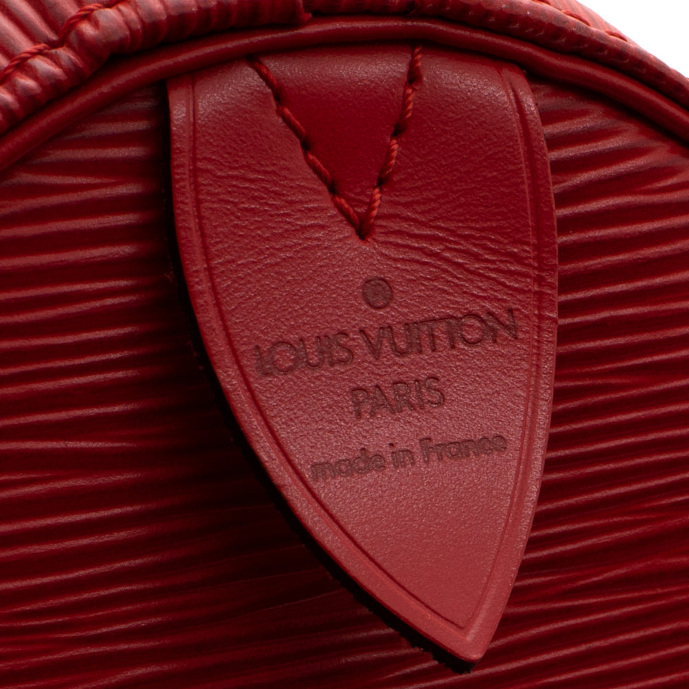Keepall 45 Vintage en cuir épi rouge